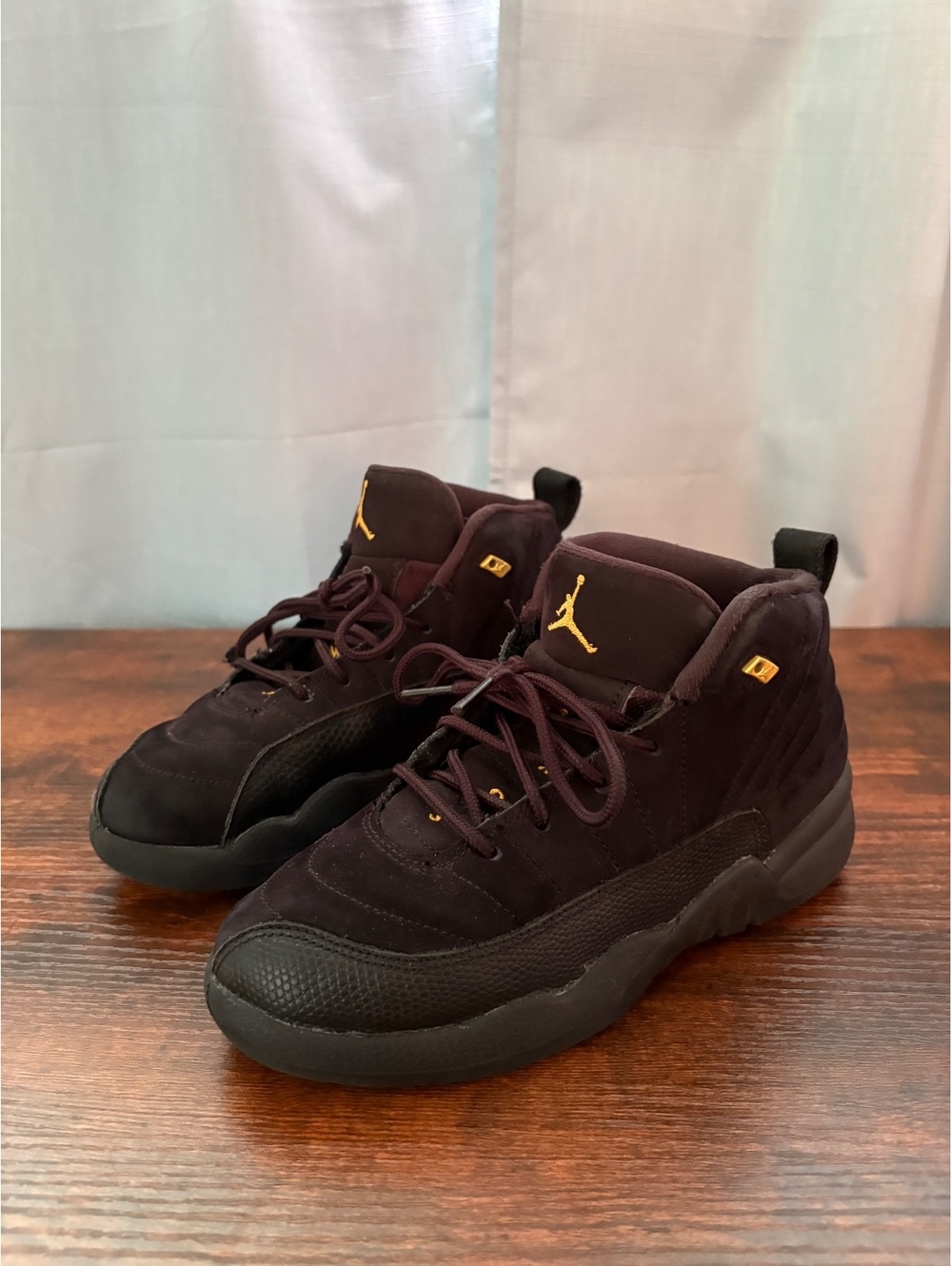 Air Jordan 12 Retro Dark Concord Black Gold Kids Size 2.5Y